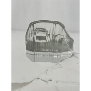 Vintage Glass Iceberg Paperweight Finland 5 x 4"